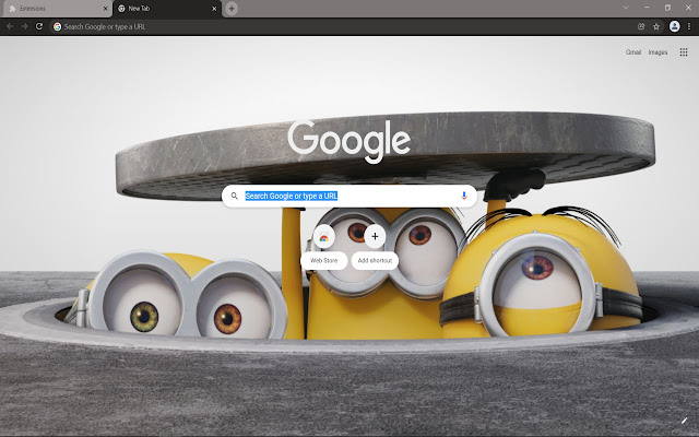 Minions (Kevin, Bob, Stuart) chrome extension