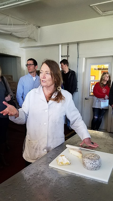 Artisan Cheese Festival tour 2018, a visit with owner Lisa Gottreich of Bohemian Creamery showing us and telling us the story behind the scenes of an artisan cheesemaker