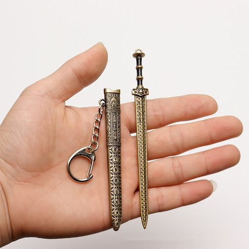 Title 3, Chinese Ancient Famous Sword Mini Keychain, a m...