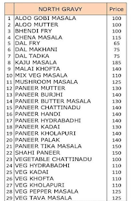 Panchamukhi Mess menu 3