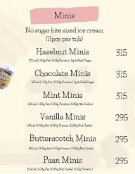 Good Fettle - Healthy Ice Cream menu 1