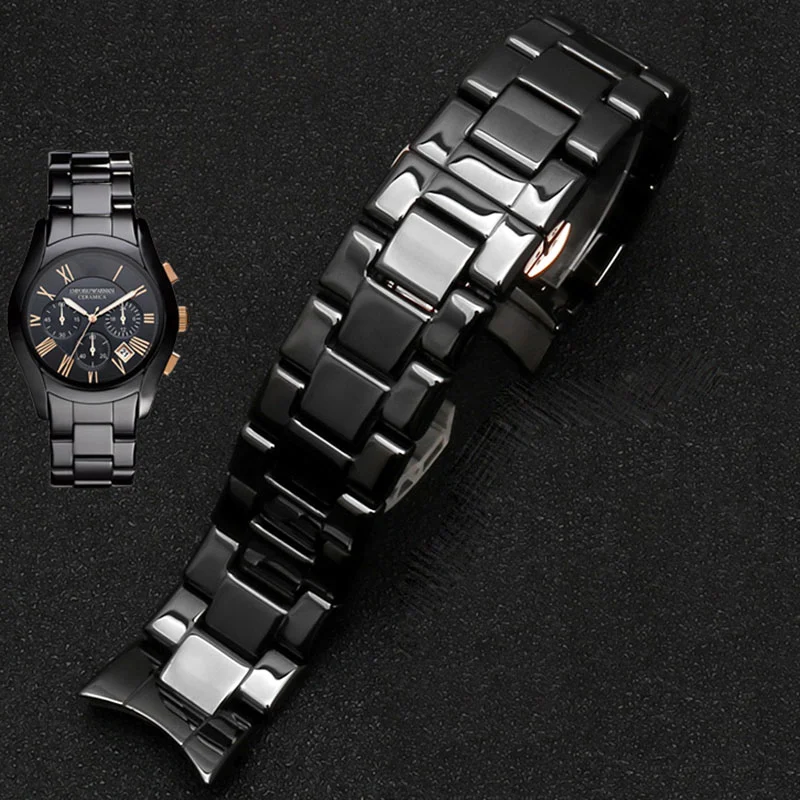 Bracelet de montre en céramique résistant à l'eau et à la sueur. Confort et durabilité assurés. Idéal pour un usage quotidien et sportif.