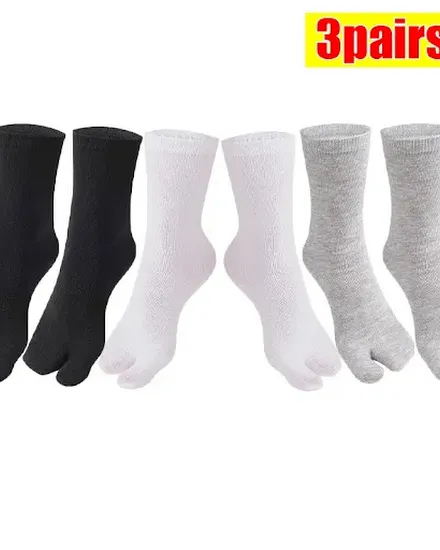 6Pcs Split Tabi Toes Socks Women Men Sports Running Sweat... - 1