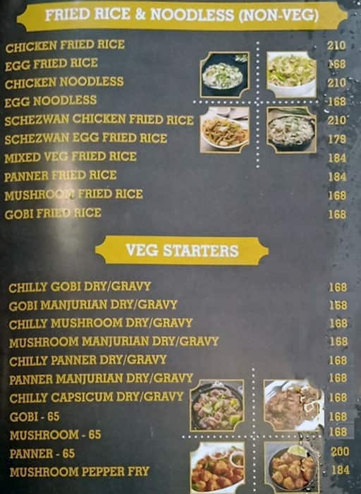 Salem Rr Biriyani menu 