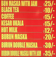 Sufi Irani Tea & Bun Maska menu 2