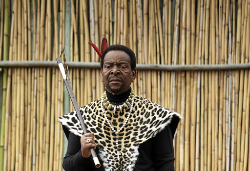 King Goodwill Zwelithini, seen here at his Enyokeni Palace in Nongoma, died in hospital in March at the age of 72.