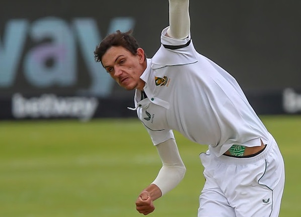 Marco Jansen of SA bowling during day 1 of the 1st Test match against India at SuperSport Park on December 26, 2021 in Centurion, South Africa. Jansen has received a call-up to the SA One-Day International squad.