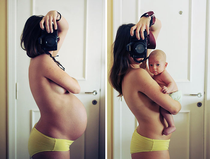 Lovely Photos Of Before And After Pregnancy