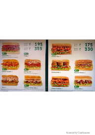 Subway menu 1