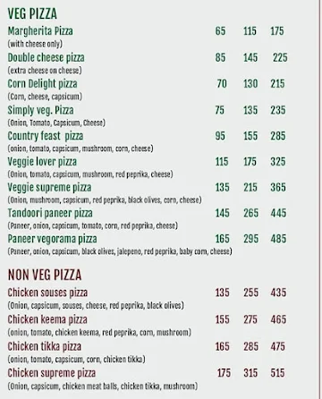 Pizza Bite menu 