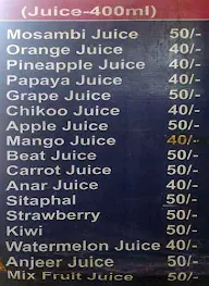 Welcome Fruit Juice menu 2