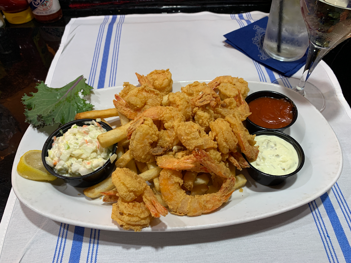 Fried shrimp and fries