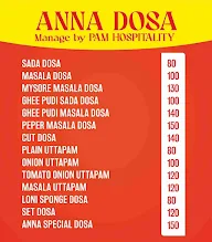 Anna Dosa menu 2