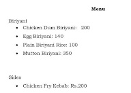 Ministry Of Biriyani menu 1