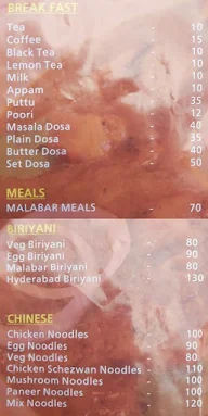 Malabar Family Restaurant menu 1