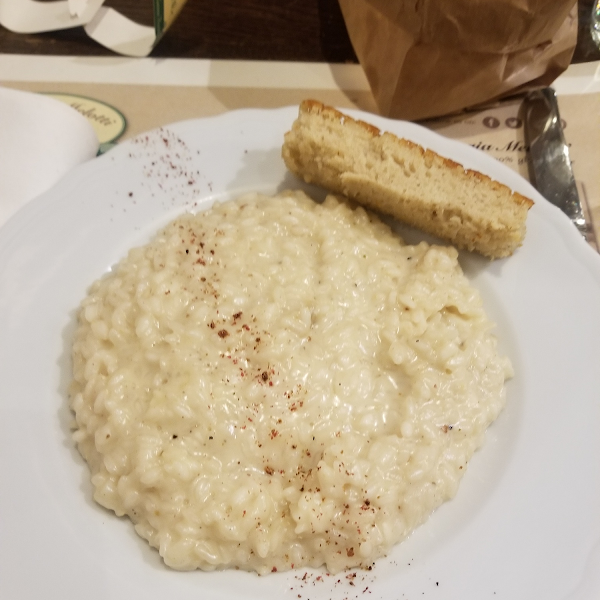 Gluten free bread and risotto