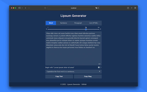 Lipsum Generator