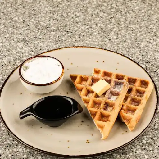 Waffle With Whipped Cream