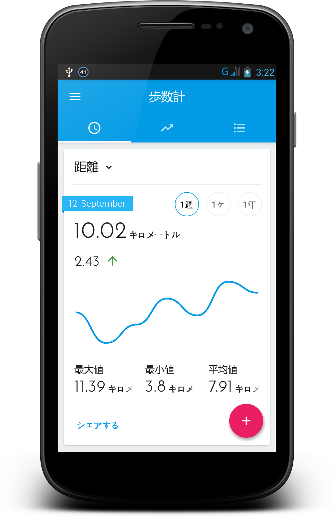 Android application Pedometer and Step Counter for Walking and Running screenshort
