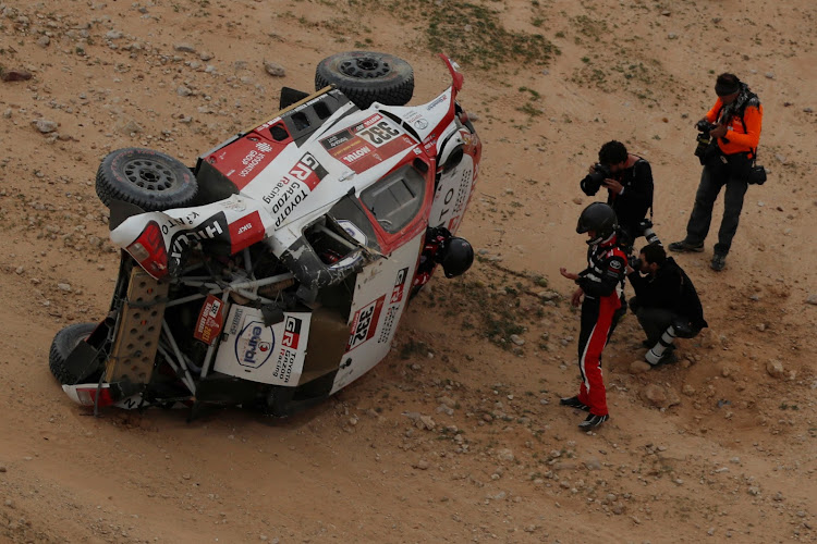 Henk Lategan's Dakar debut ended with a crash on Thursday.