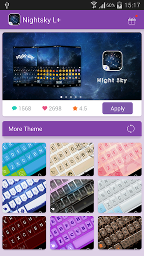 Emoji Keyboard-Night Sky L