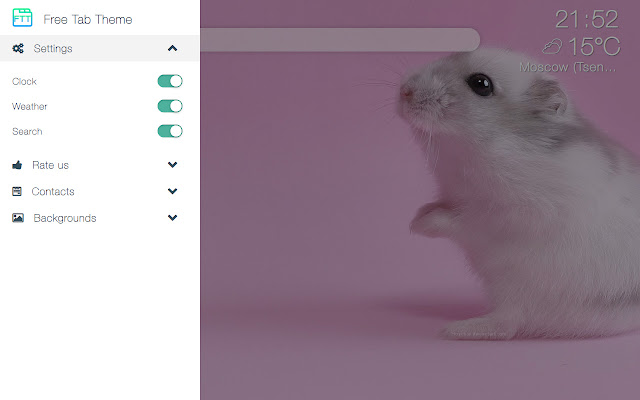 Hamsters HD new free tab theme