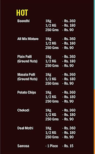 Sri Sai Balaji Sweet House menu 2