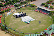 An aerial photograph of Potchefstroom cricket stadium in North West Province. 