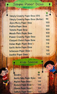 Chula Dhosa menu 2