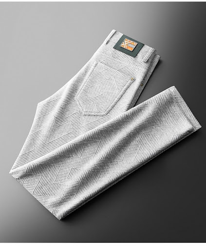 Title 13, Muške jesenje i zimske džakard casual pantalone...