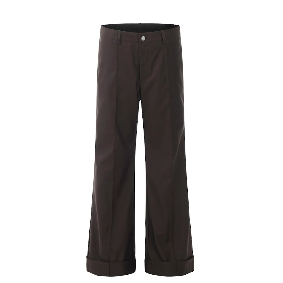 Heren casual pakbroek, Street Retro, losse pasvorm, licht uitlopend, effen kleur, neutraal ontwerp, comfortabel en stijlvol.
