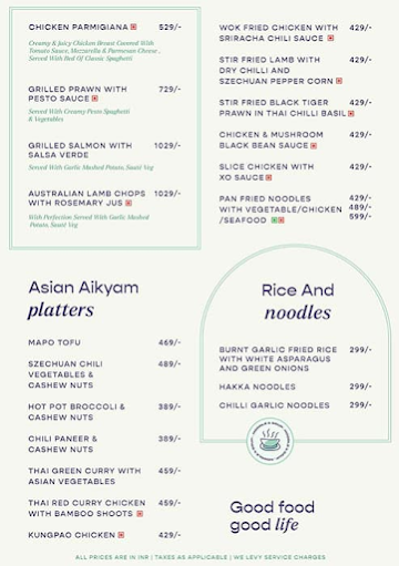 Cafe Aikyam menu 