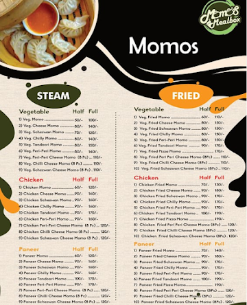 Momo's Mealbox menu 