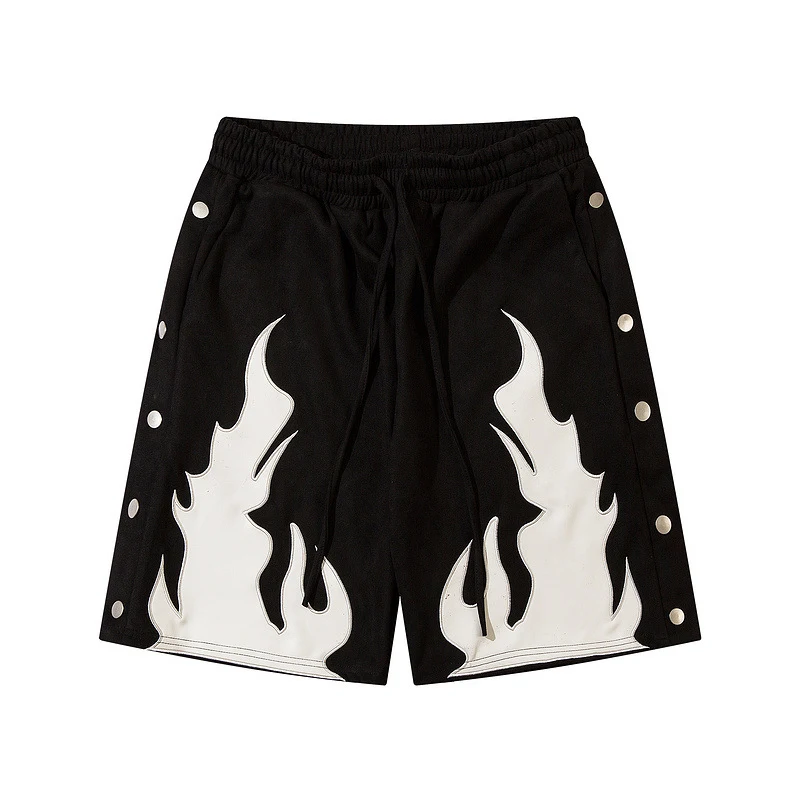 Shorts à contraste Velvet Flame Panel Breasted pour femmes, alliant élégance et confort pour un look tendance et flatteur, idéal pour l'été.