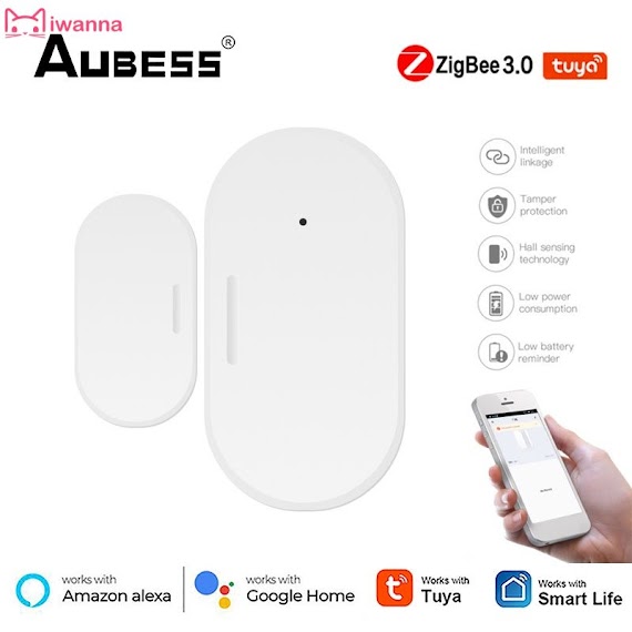 [Hot Sale] Tuya Wifi Thông Minh Zigbee Cửa Và Cảm Biến Cửa Sổ Nhà Thông Minh Không Dây Cửa Công Tắc Từ Cuộc Sống Thông Minh Ứng Dụng Báo Động Từ Xa @ Iwanna