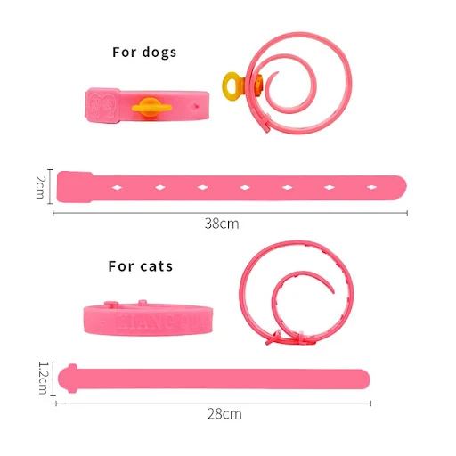 Pet Dog Cat Collar Anti Flea Mite Lice Insecticide Mosquito Outdoor Adjustable Pet Collar Cat Accessories Long-term Prot