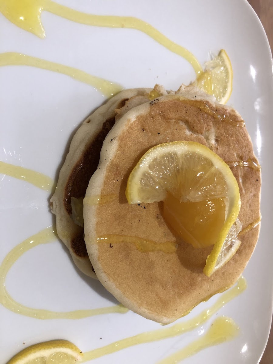 Lemon curd pancakes