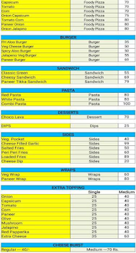 Foody Hub menu 1