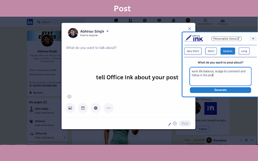 Office Ink - Comment and Post with AI