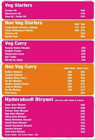 Biryani Art menu 2