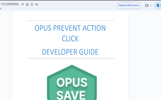 OPUS Prevent Action Click Testing