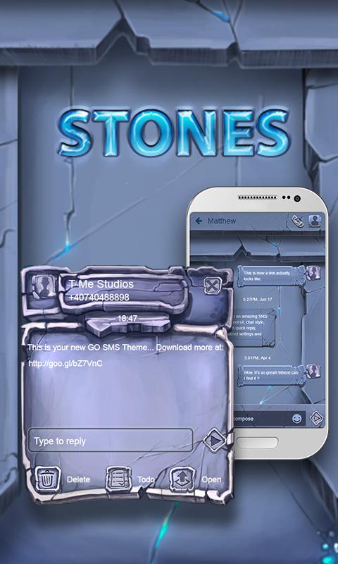 Android application Stones GO SMS screenshort