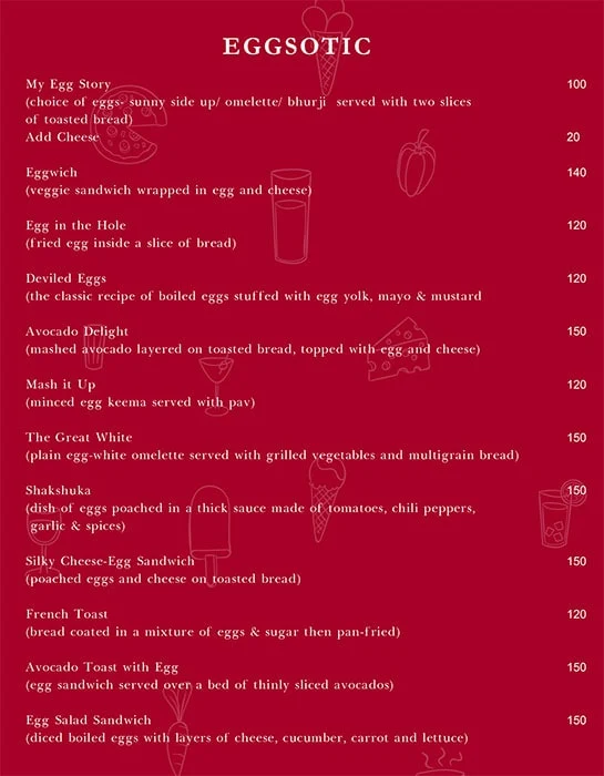 Chai Sutta Cafe menu 