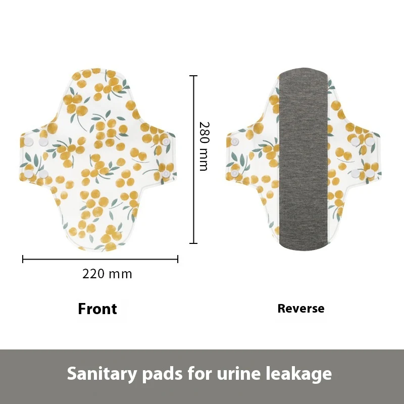 Compresas Sanitarias Lavables de Algodón Puro Transpirables con Grafeno Antibacteriano para Protección