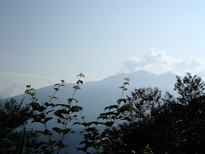 大品山から大日岳（左のピーク）と奥大日岳（右のピーク）