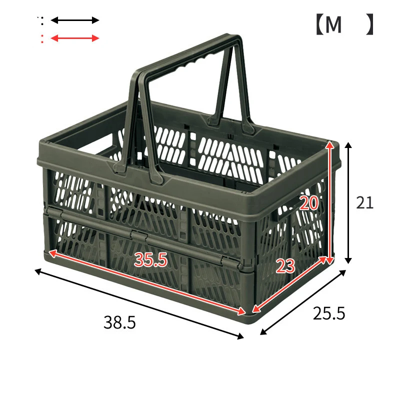 Title 5, Plastic Folding Basket Household Space Saving a...