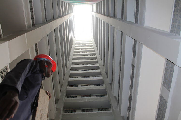 Block A of the ongoing construction of the Pangani Affordable Housing Programme on January 21, 2022