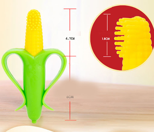 Title 2, Silicone Bebe Banana Teether Toy Soothes sore g...
