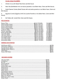 Parantha Factory menu 1