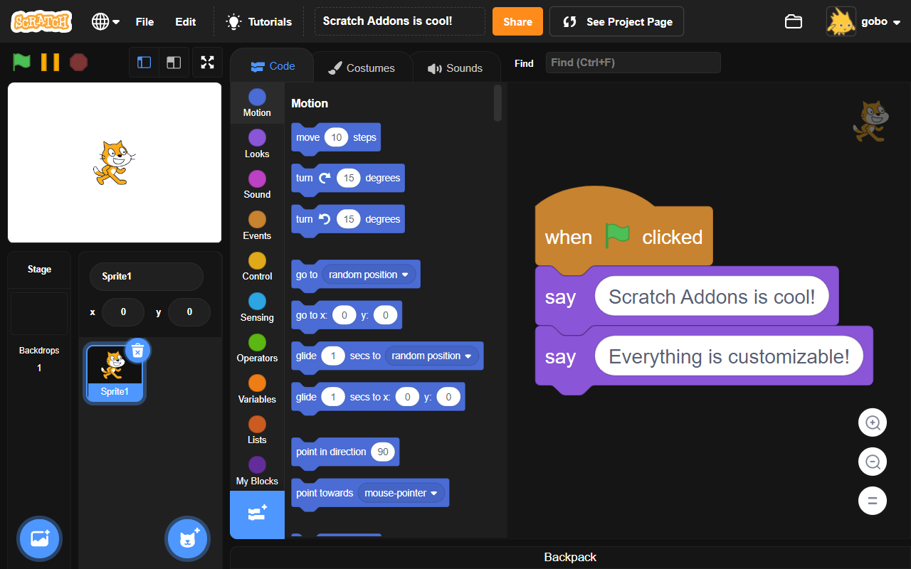 Scratch Addons Preview image 2